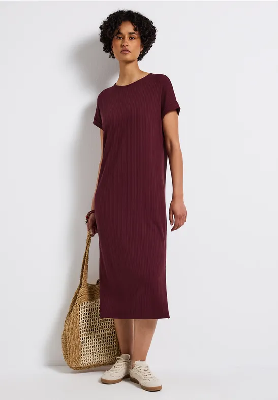 Thumbnail - Street One Frauen Kleid mit Rippstruktur in Rot, Gr: 36