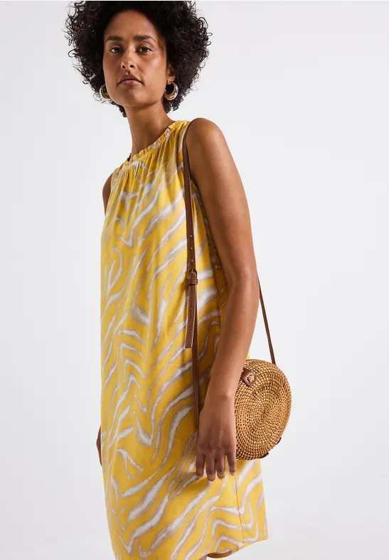 Thumbnail - Street One Frauen Gemustertes Kleid in Gelb, Gr: 40
