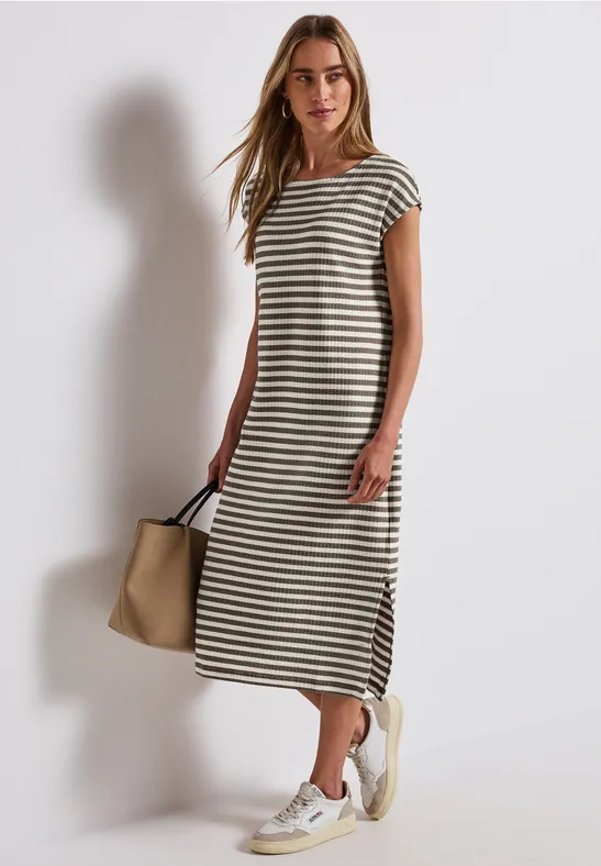 Thumbnail - Street One Frauen Kleid in Strick-Optik in Braun, Gr: 36