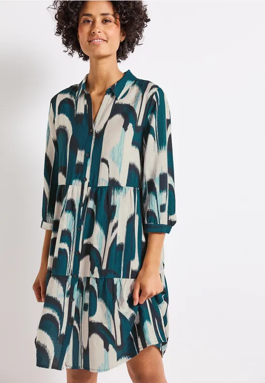 Thumbnail - Street One Frauen Tunika-Kleid mit Print in Türkis, Gr: 40