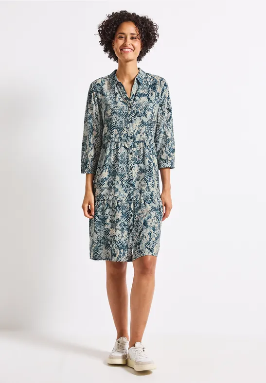 Thumbnail - Street One Frauen Tunika-Kleid mit Snake Print in Blau, Gr: 34