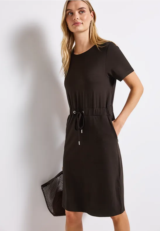 Thumbnail - Street One Frauen Jersey-Kleid mit Tunnelzug in Braun, Gr: 44