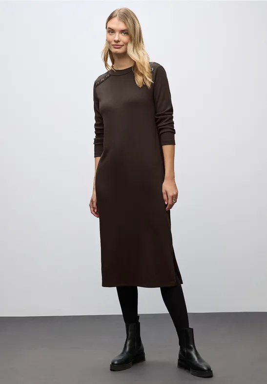 Thumbnail - Street One Frauen Rippstruktur Kleid in Braun, Gr: 40