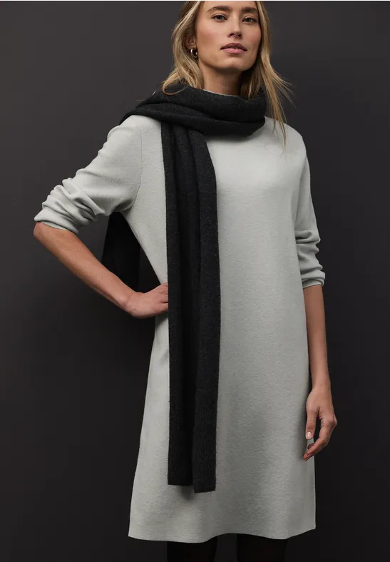 Thumbnail - Street One Frauen Turtleneck Strickkleid in Grau, Gr: 34