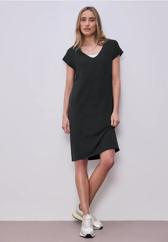 Thumbnail - Street One Frauen Knielanges Kleid aus Jersey in Grün, Gr: 38