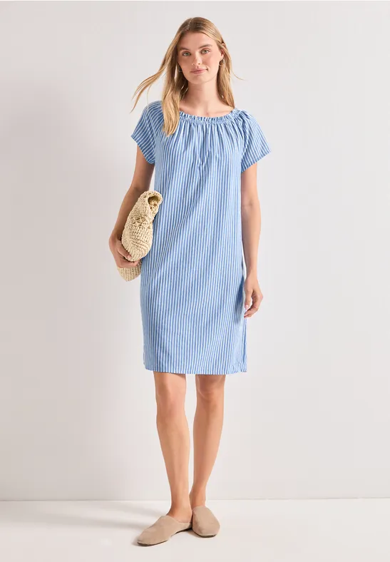 Knielanges Kleid mit Glitzerdetails female Blau