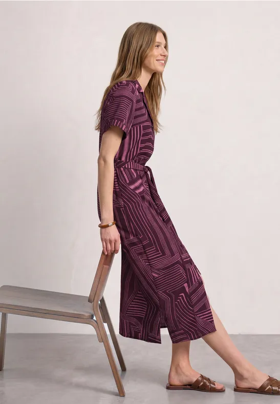 Midikleid mit Bowling-Kragen