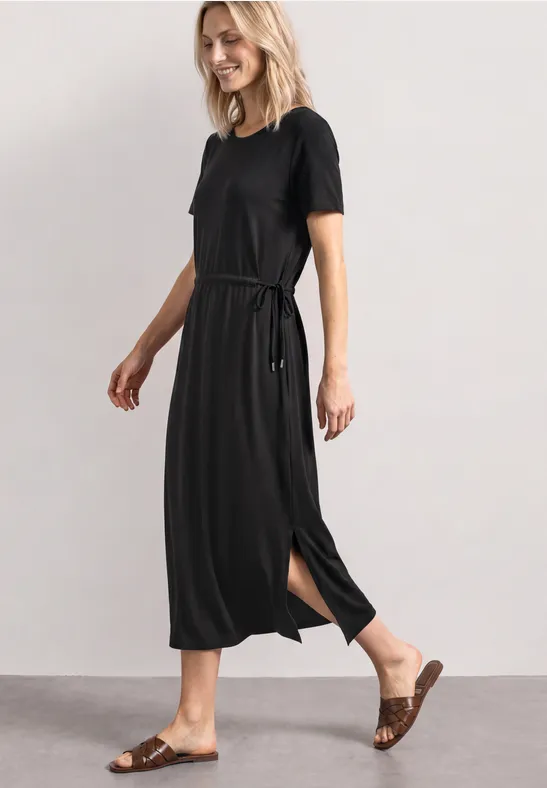 Midikleid aus Jersey mit Rundhals