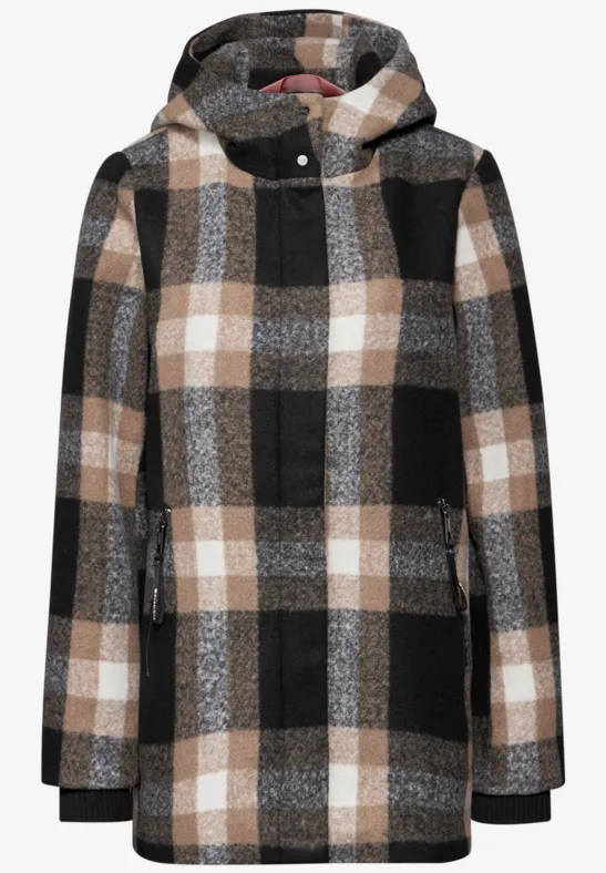 Street One Kurzmantel Karo Kurzmantel Street One Kurzmantel Damen