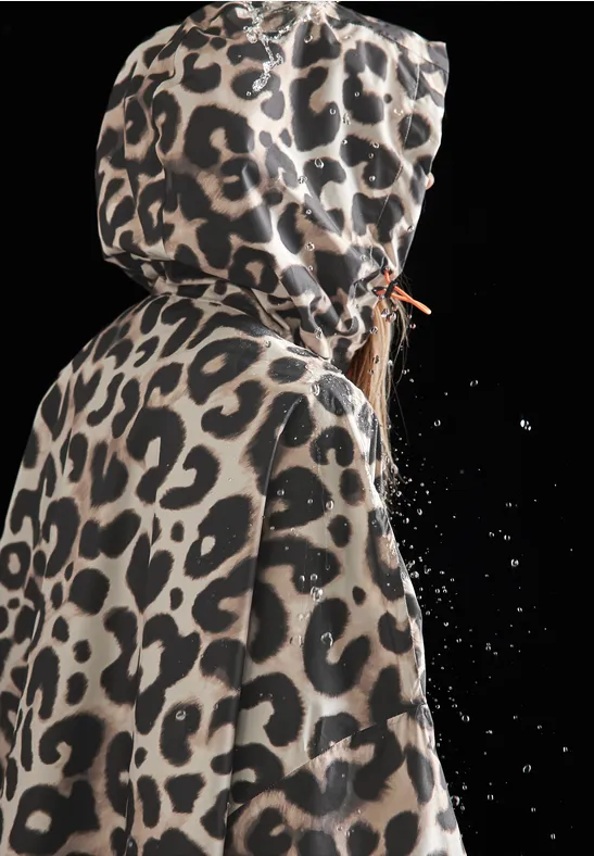 Thumbnail - Street One Frauen Kapuzen-Poncho mit Print in Braun, Gr: One size