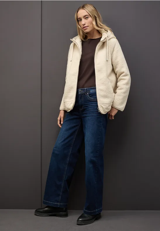 Thumbnail - Street One Frauen Gefütterte Teddy-Jacke in Beige, Gr: 36