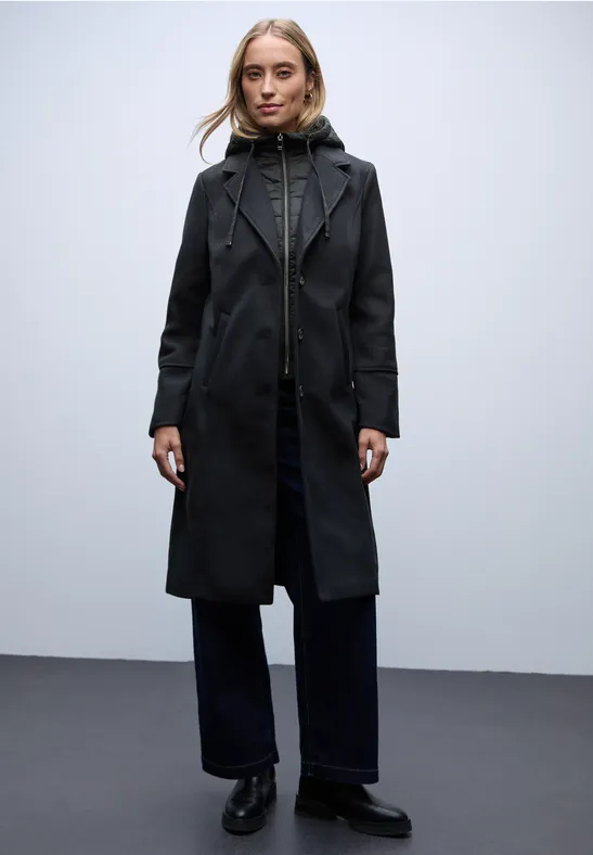 Thumbnail - Street One Frauen Reversmantel mit Inlay in Blau, Gr: 42