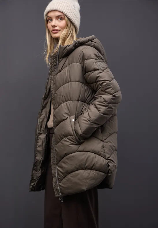 Thumbnail - Street One Frauen Midi Steppjacke in Braun, Gr: 46