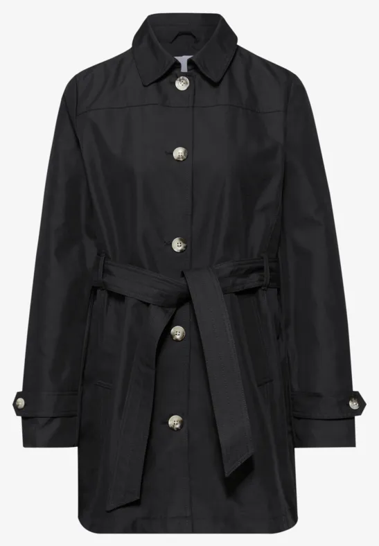 Street One Dames Trenchcoat in Zwart, in size: 38 afbeelding 3