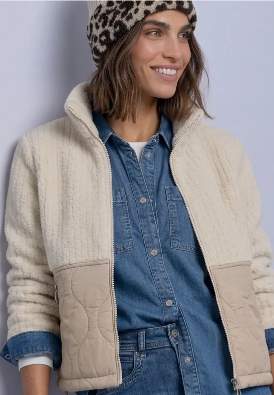 Street One Teddy-Jacke mit Softshelldetails