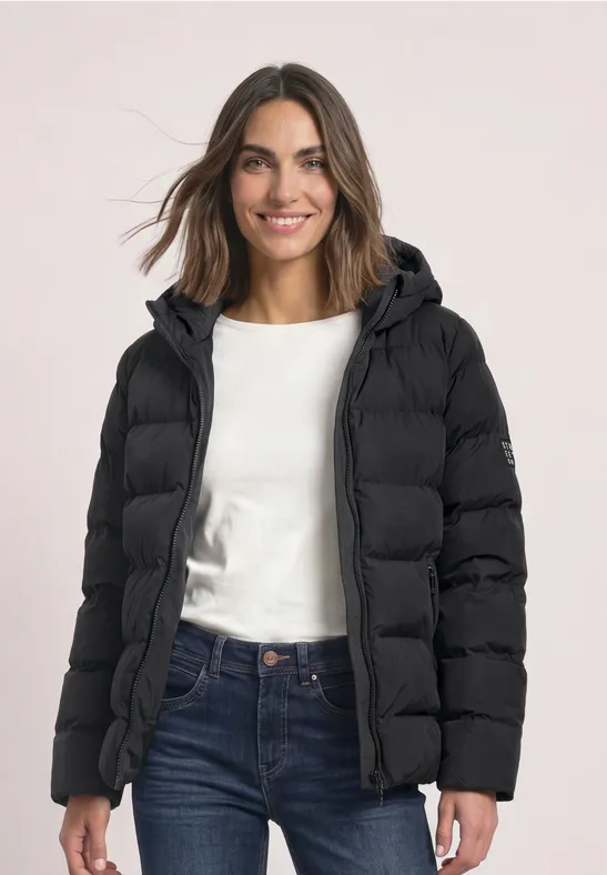 Kurze Jacke mit geklebter Steppung