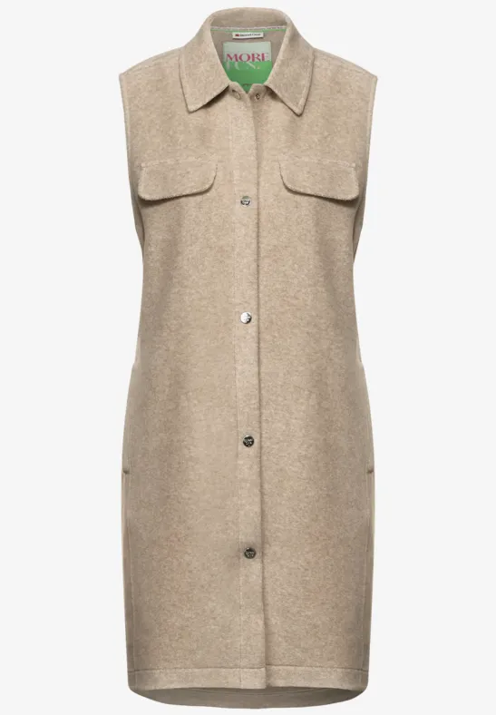 Street One Damen Weste In Fell-Optik - Soft Steppweste Mit Reißverschluss