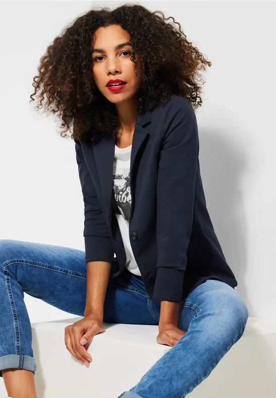 Soprabito Donna Street One Basic Blazer F&uuml;r Damen In Schwarz | STREET-ONE Blaser Donna Autunnale