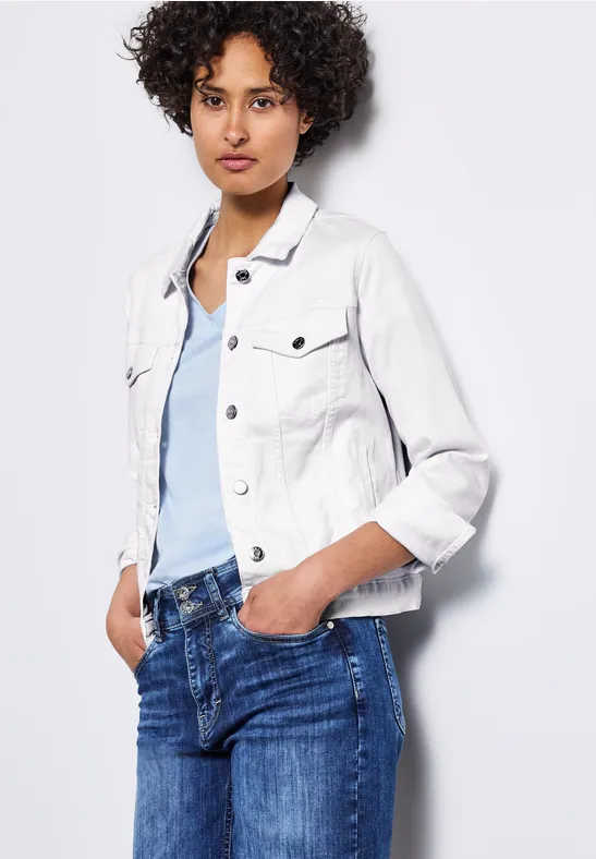Thumbnail - Street One Frauen Denim Jacke in Weiß, Gr: 46