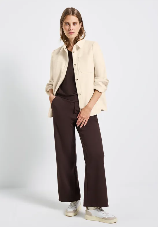 Thumbnail - Street One Frauen Overshirt In Wolloptik in Beige, Gr: 36