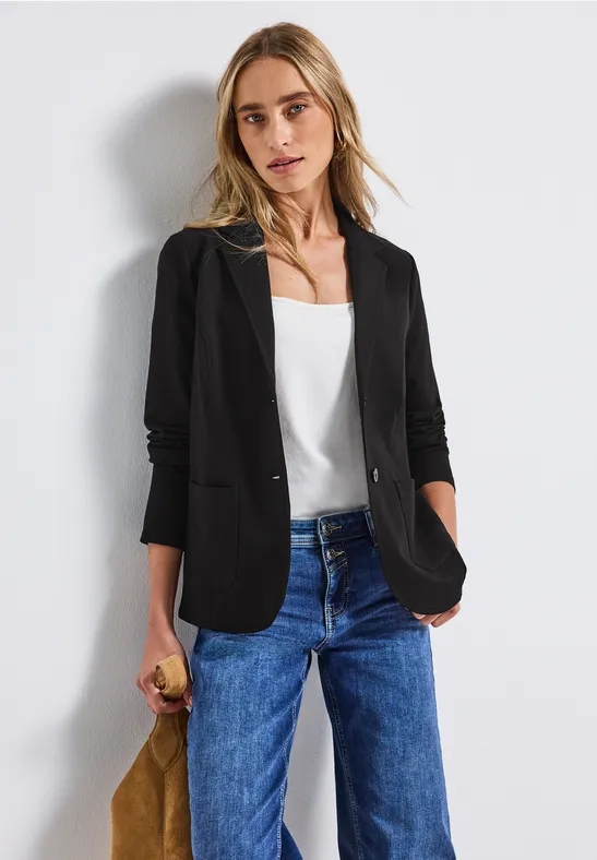 Thumbnail - Street One Frauen Basic Blazer in Schwarz, Gr: 46