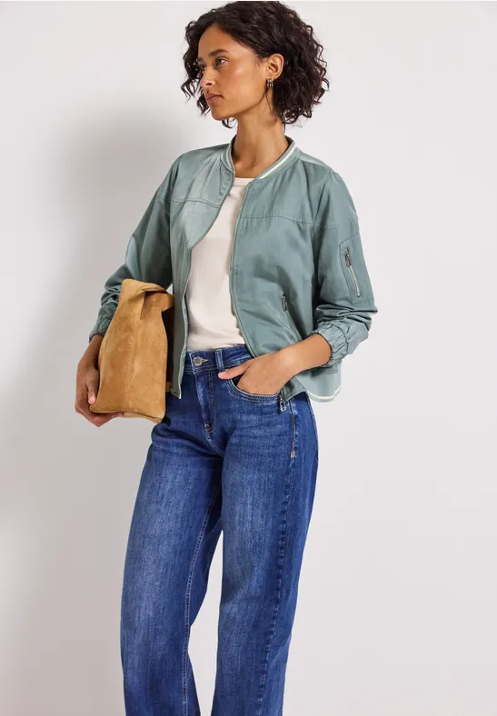 Thumbnail - Street One Frauen Satin Blouson in Blau, Gr: 38