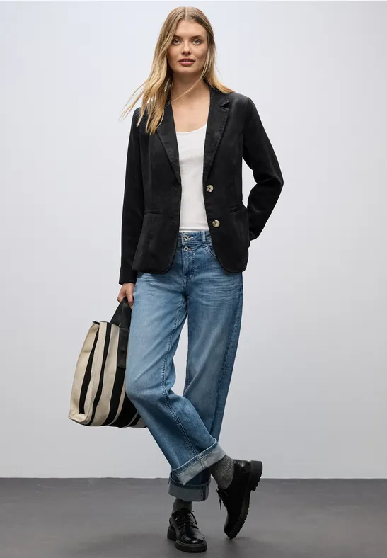 Thumbnail - Street One Frauen Cordblazer in Schwarz, Gr: 46