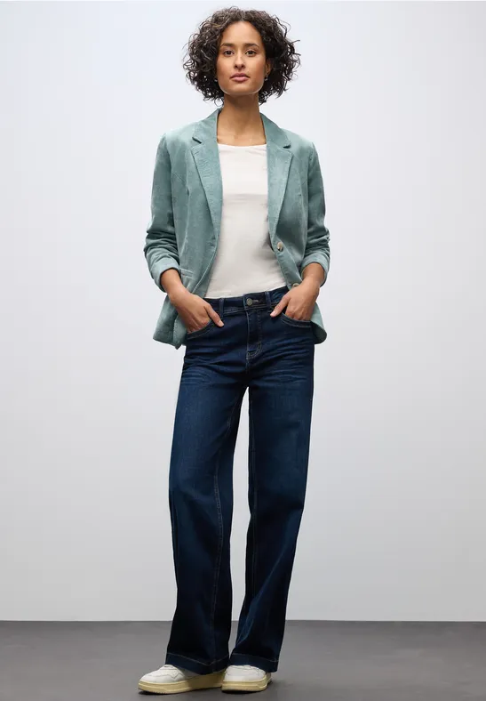 Thumbnail - Street One Frauen Cordblazer in Blau, Gr: 40