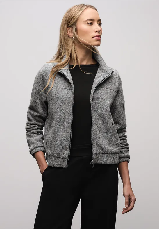 Thumbnail - Street One Frauen Herringbone Blouson in Schwarz, Gr: 36