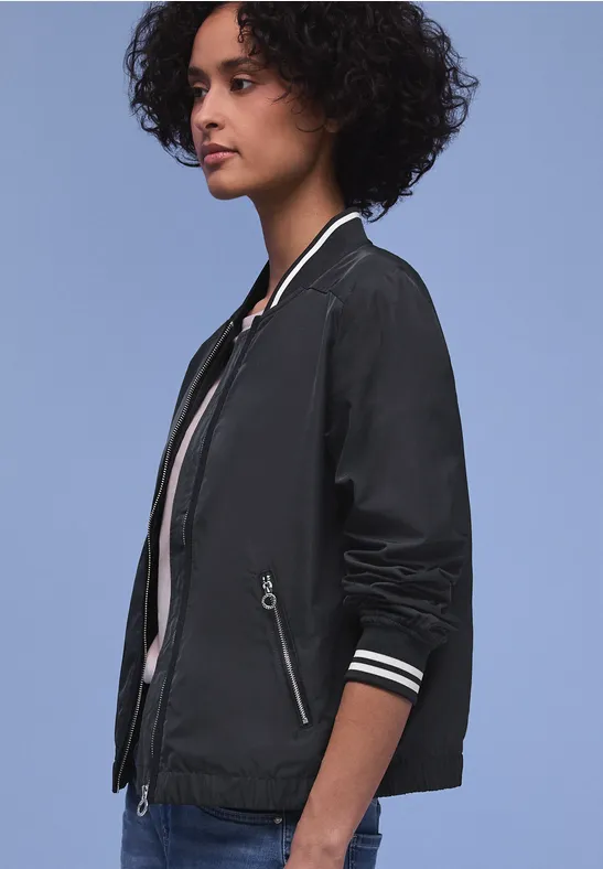 Thumbnail - Street One Frauen Kurzer Blouson in Blau, Gr: 36