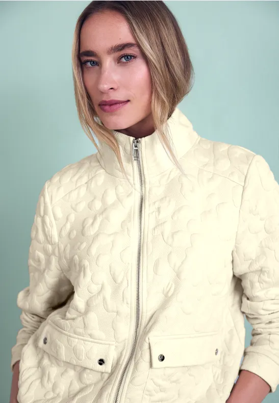 Street One Frauen Leo Strukturjacke in Beige, Gr: 38