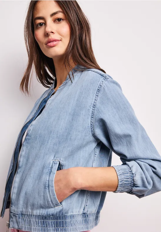 Thumbnail - Street One Blouson im Denim-Look mit Taschen