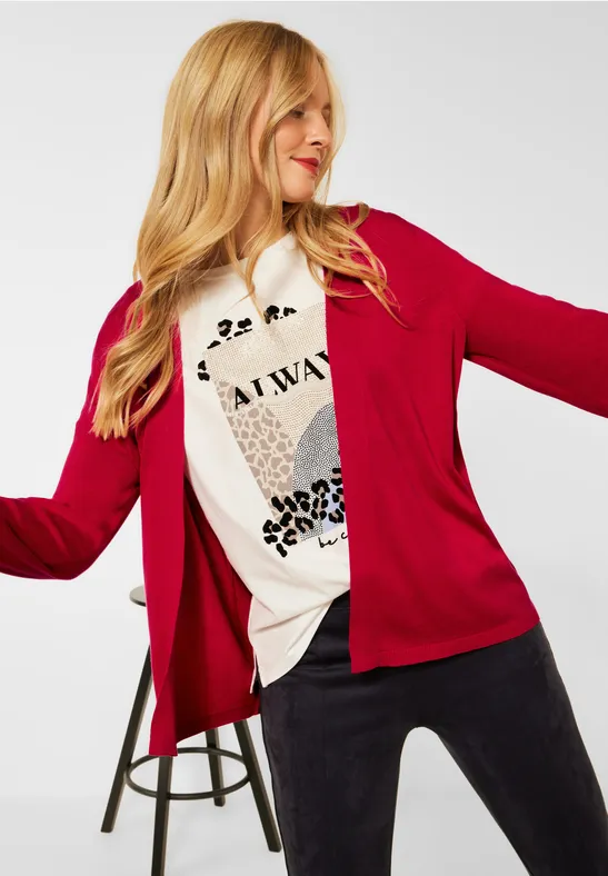STREET-ONE Leichter Cardigan für Damen in Rot | STREET-ONE