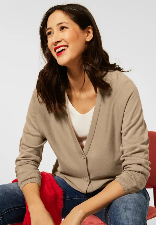 Yoisdtxc Damen Cardigan Mit Knopfleiste - Leichter Strickpullover Für Herbst