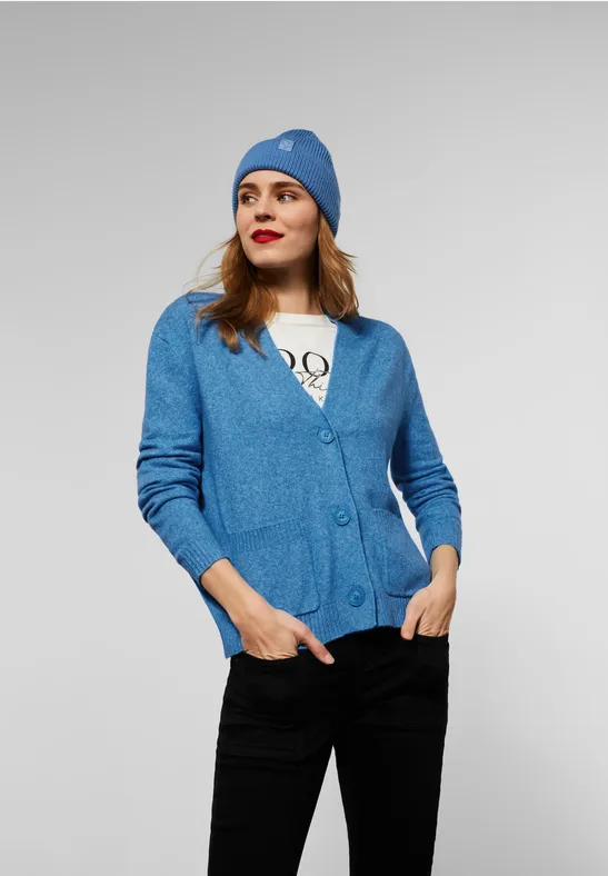 Street One Cardigan, Light Aquamarine Blue Mel., 46