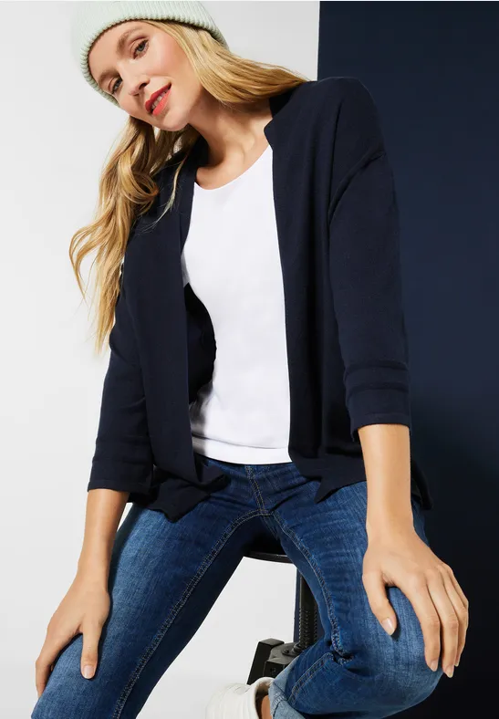 Street One A253912 Jaquard Cardigan, Cool Vintage Green, 44 Donna