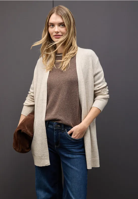 Thumbnail - Street One Frauen Offener Cardigan in Beige, Gr: 44