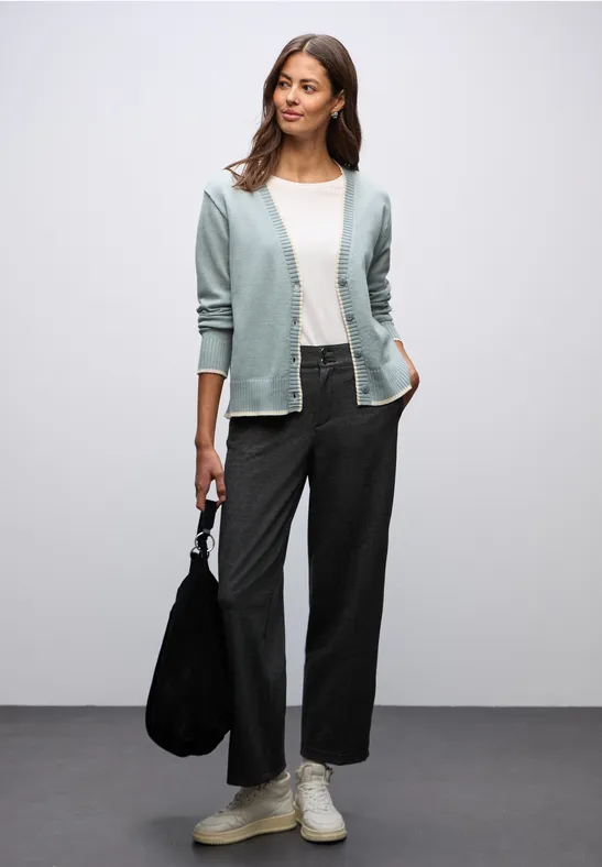 Thumbnail - Cardigan mit Kontrastdetails