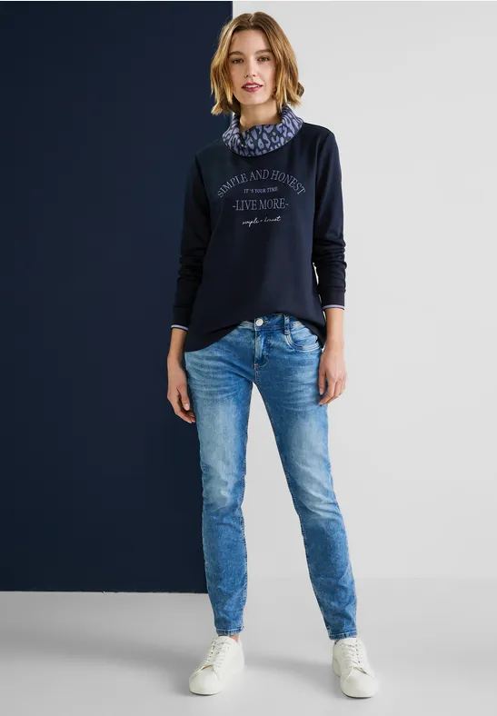 Street One Velours Top Damen - Ärmelloses Top Mit Ziernähten