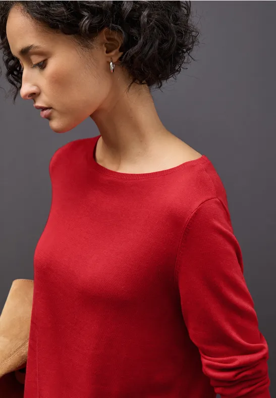 Thumbnail - Street One Frauen Basic Pullover in Rot, Gr: 42