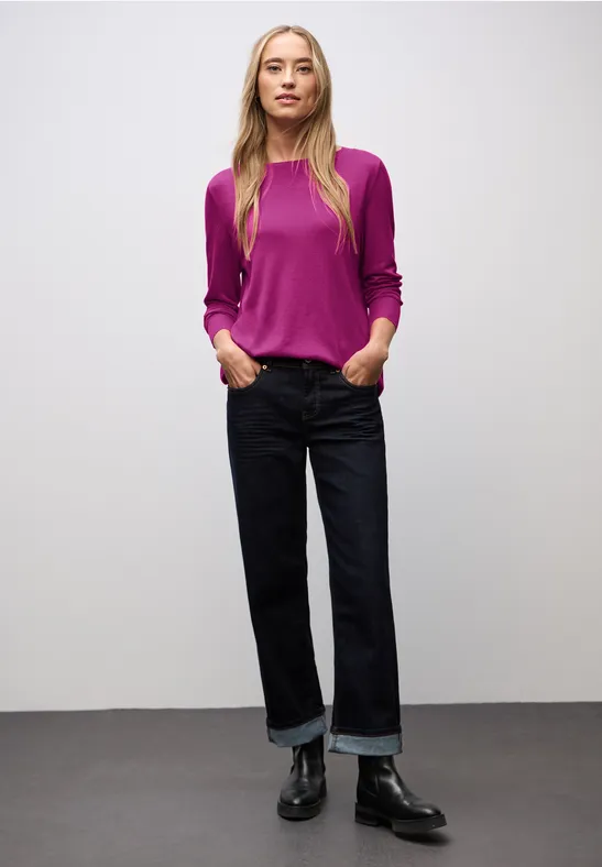 Thumbnail - Street One Frauen Basic Pullover in Pink, Gr: 46