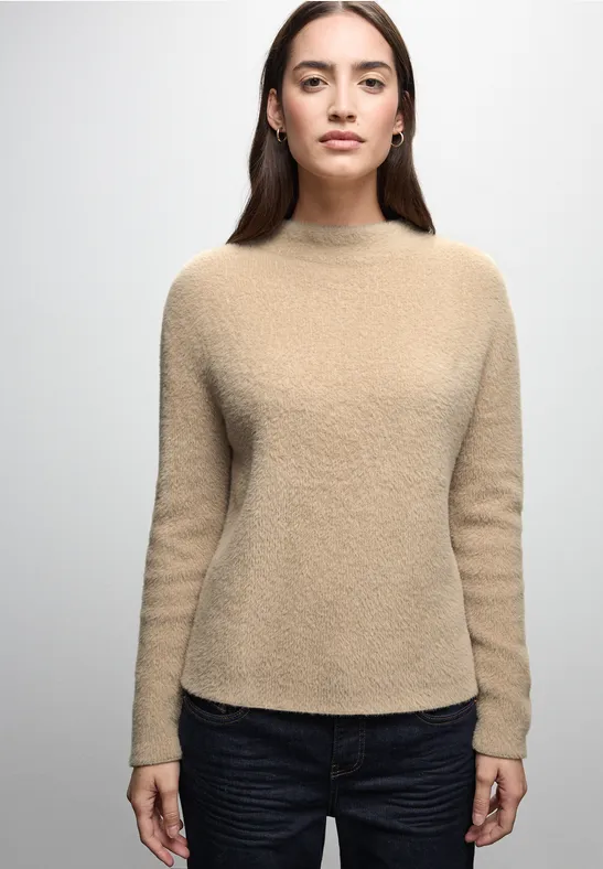 Thumbnail - Street One Frauen Federgarn Pullover in Beige, Gr: 40
