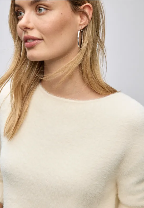 Thumbnail - Street One Frauen Federgarn Pullover in Beige, Gr: 42