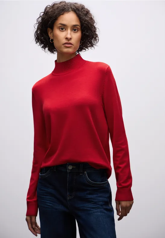 Thumbnail - Street One Frauen Turtleneck Pullover in Rot, Gr: 44