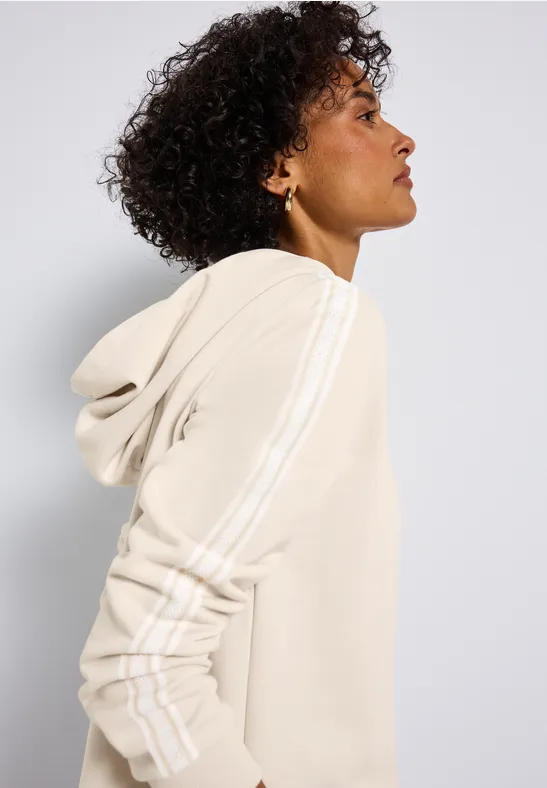 Thumbnail - Street One Frauen Hoodie mit Galonstreifen in Beige, Gr: 42