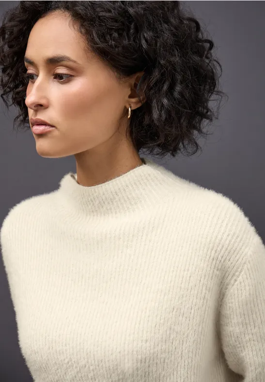 Thumbnail - Street One Frauen Federgarn Pullover in Beige, Gr: 44