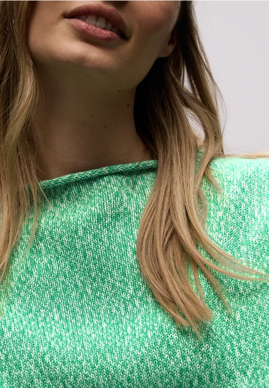 Thumbnail - Street One Frauen Two-Tone Pullover in Grün, Gr: 46