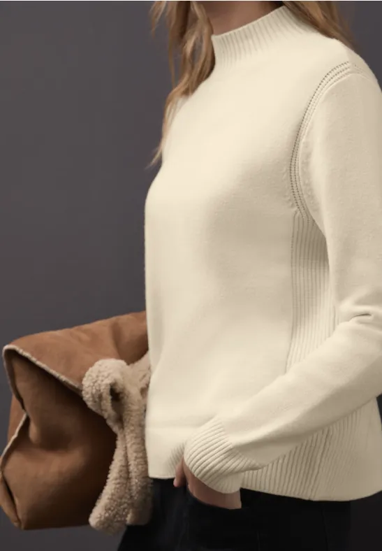 Thumbnail - Street One Frauen Kuscheliger Pullover in Beige, Gr: 36