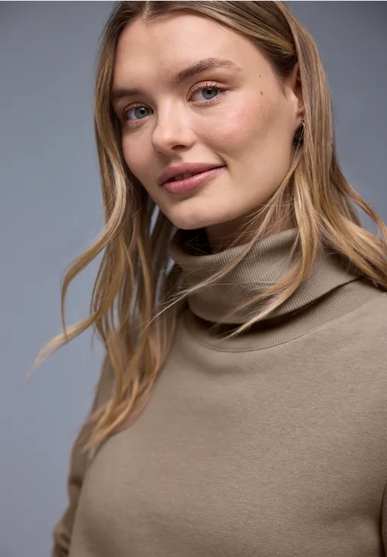 Thumbnail - Street One Frauen Pullover in Unifarbe in Braun, Gr: 34