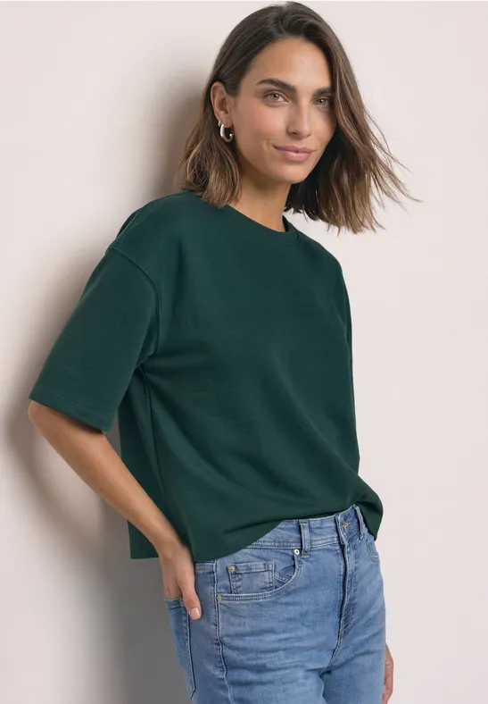 Kurzarm Sweatshirt mit Rundhals